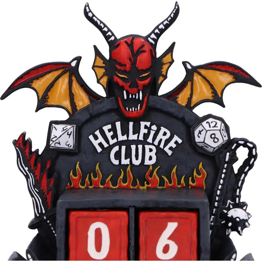 Stranger Things Perpetual Calendar Hellfire Club 15 cm Nemesis Now