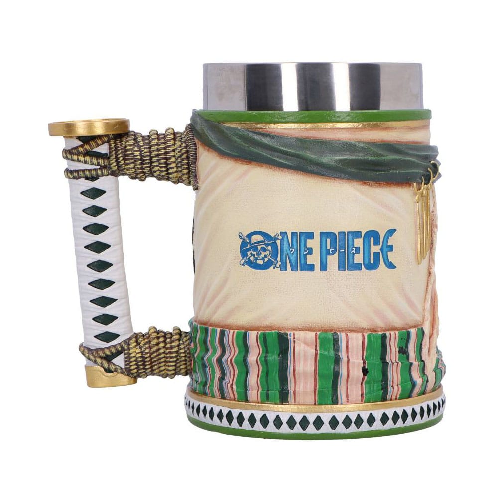 One Piece Tankard Zoro 15 cm – Officiell och Handmålad Nemesis Now