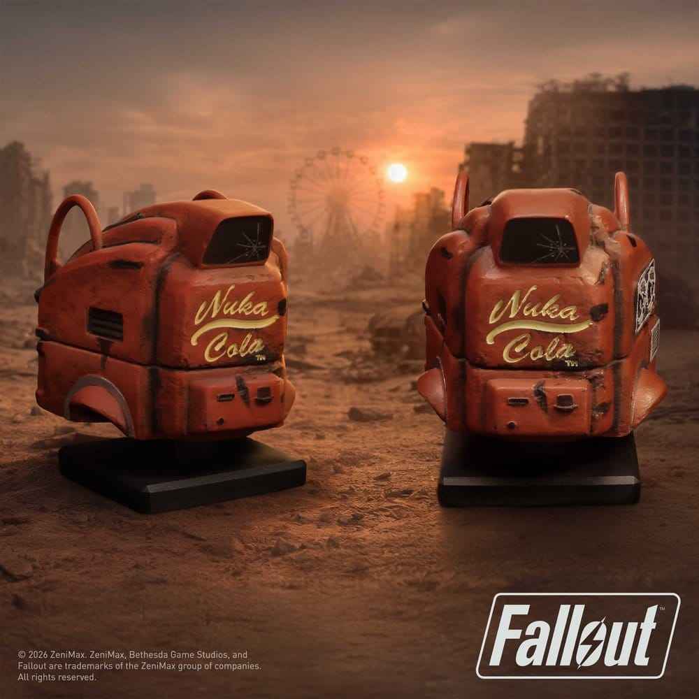 Fallout Hjälm Nukatron 11 cm - Detaljerad Minireplik i Högkvalitativt Harts