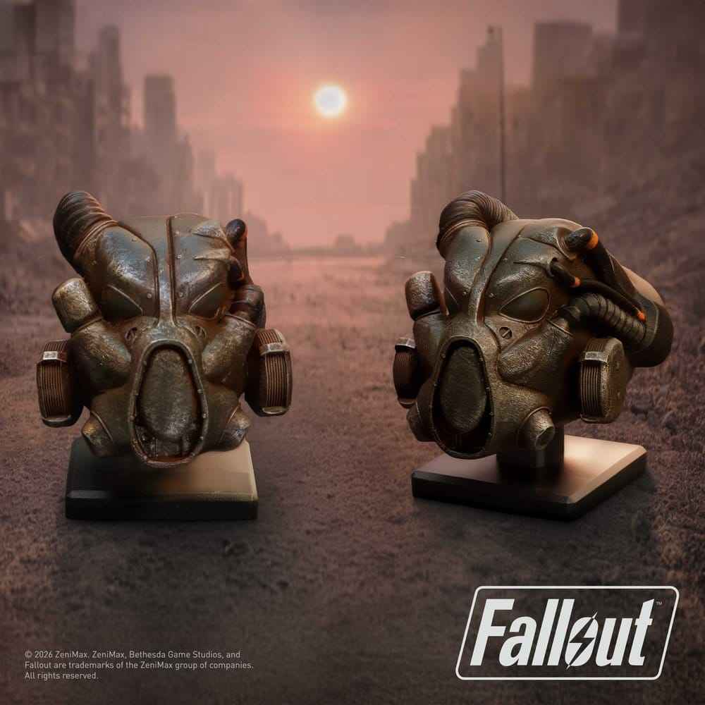Fallout Hjälm X-01 10 cm - Detaljerad Miniversion i Högkvalitativt Resin