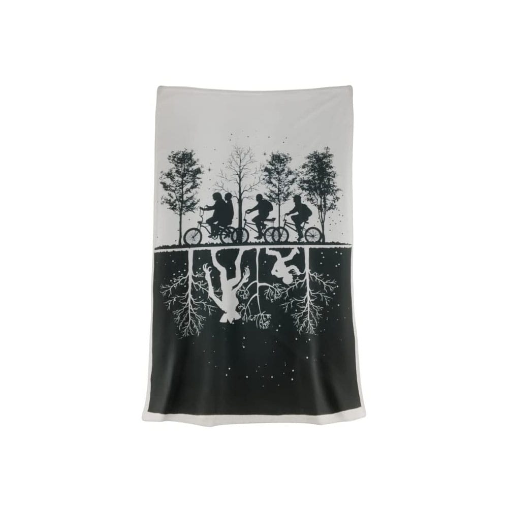 Stranger Things Throw Blanket Svart & Vit 100 x 150 cm Nemesis Now