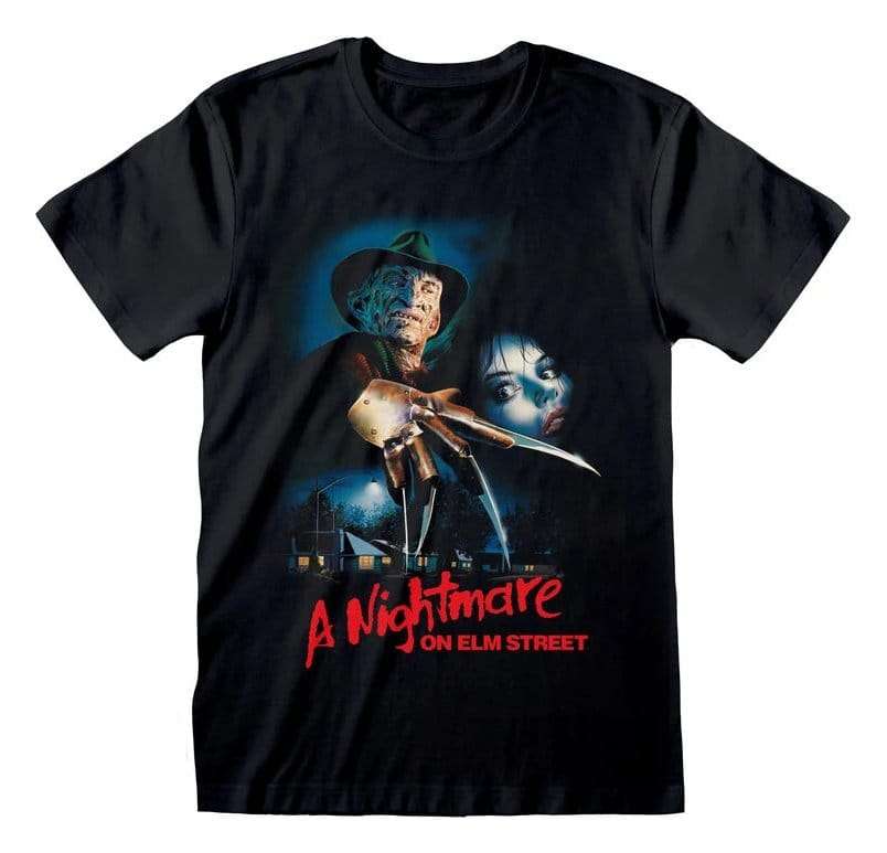 Nightmare on Elm Street T-Shirt Logo Poster Black Size XL