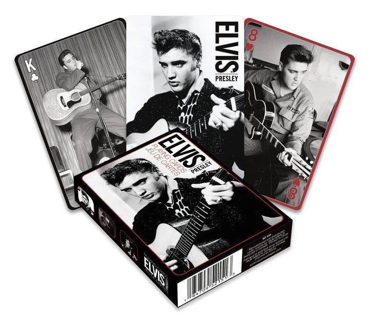 Elvis Presley Playing Cards in Black and