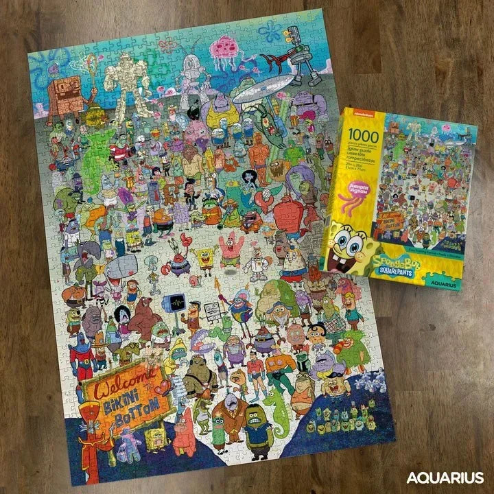 Svampbob Jigsaw Puzzle Cast (1000 bitar) Aquarius