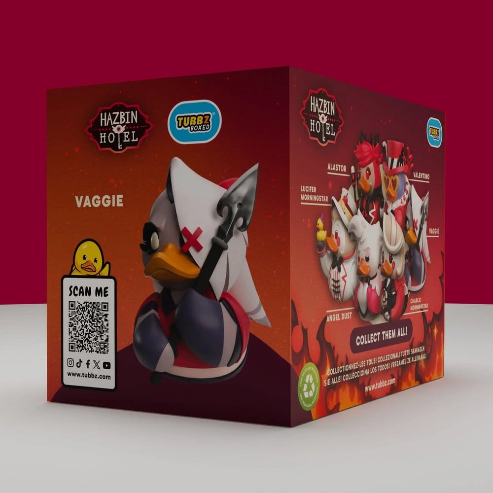 Hazbin Hotel Tubbz PVC-figur Vaggie Boxad upplaga 10 cm