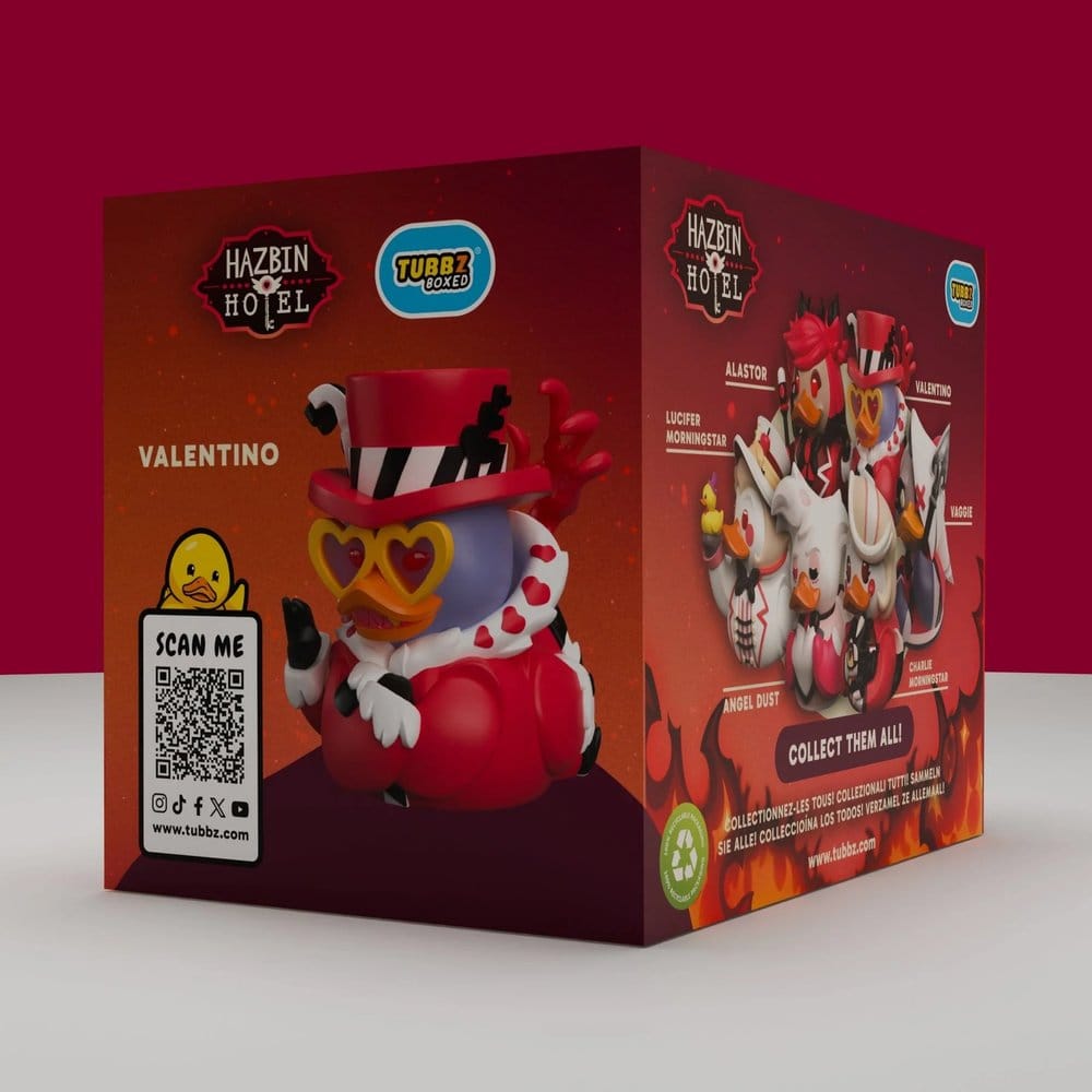 Hazbin Hotel Tubbz PVC-figur Valentino i förpackning, 10 cm