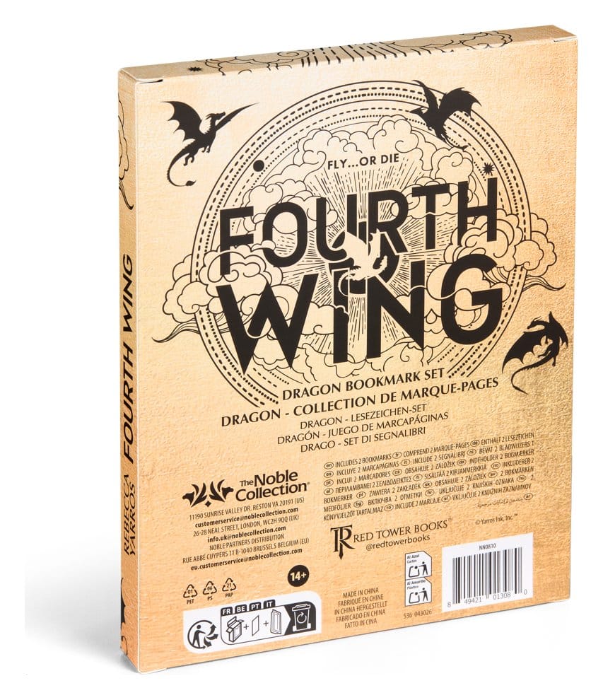 Fourth Wing Bokmärken 2-Pack Dragon 15 cm