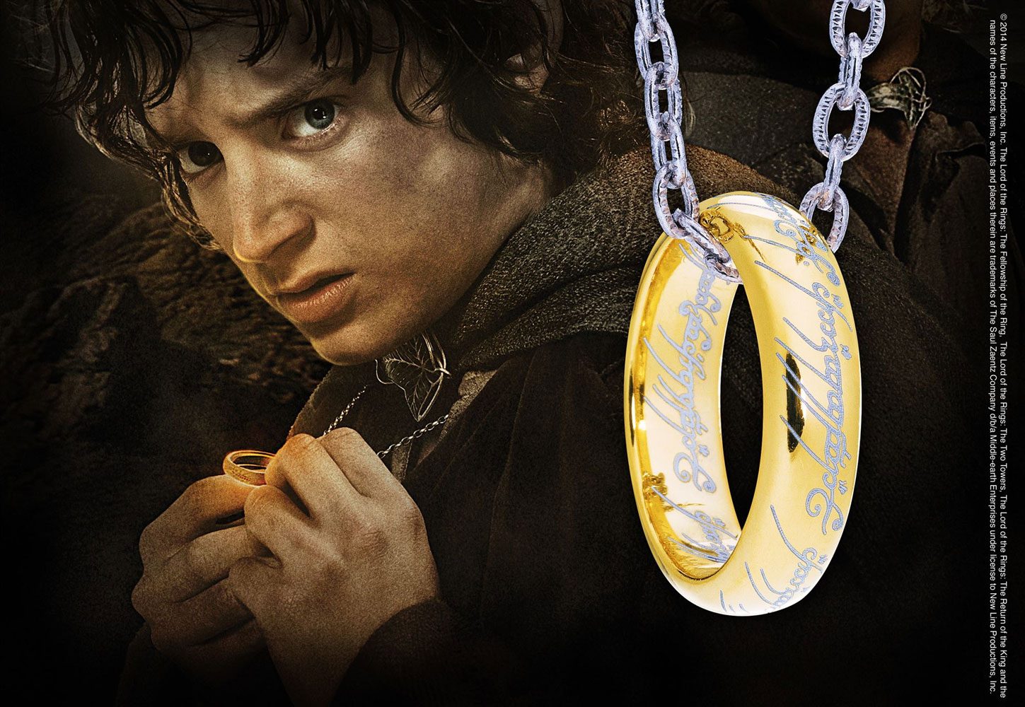 Lord of the Rings Ring with Chain - The One Ring (Sterling Silver) Noble Collection