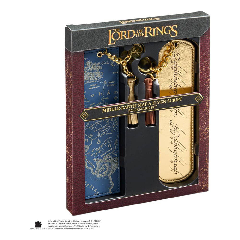 Lord of the Rings Bokmärken 2-Pack - Midgård och Alvisk Skrift Noble Collection