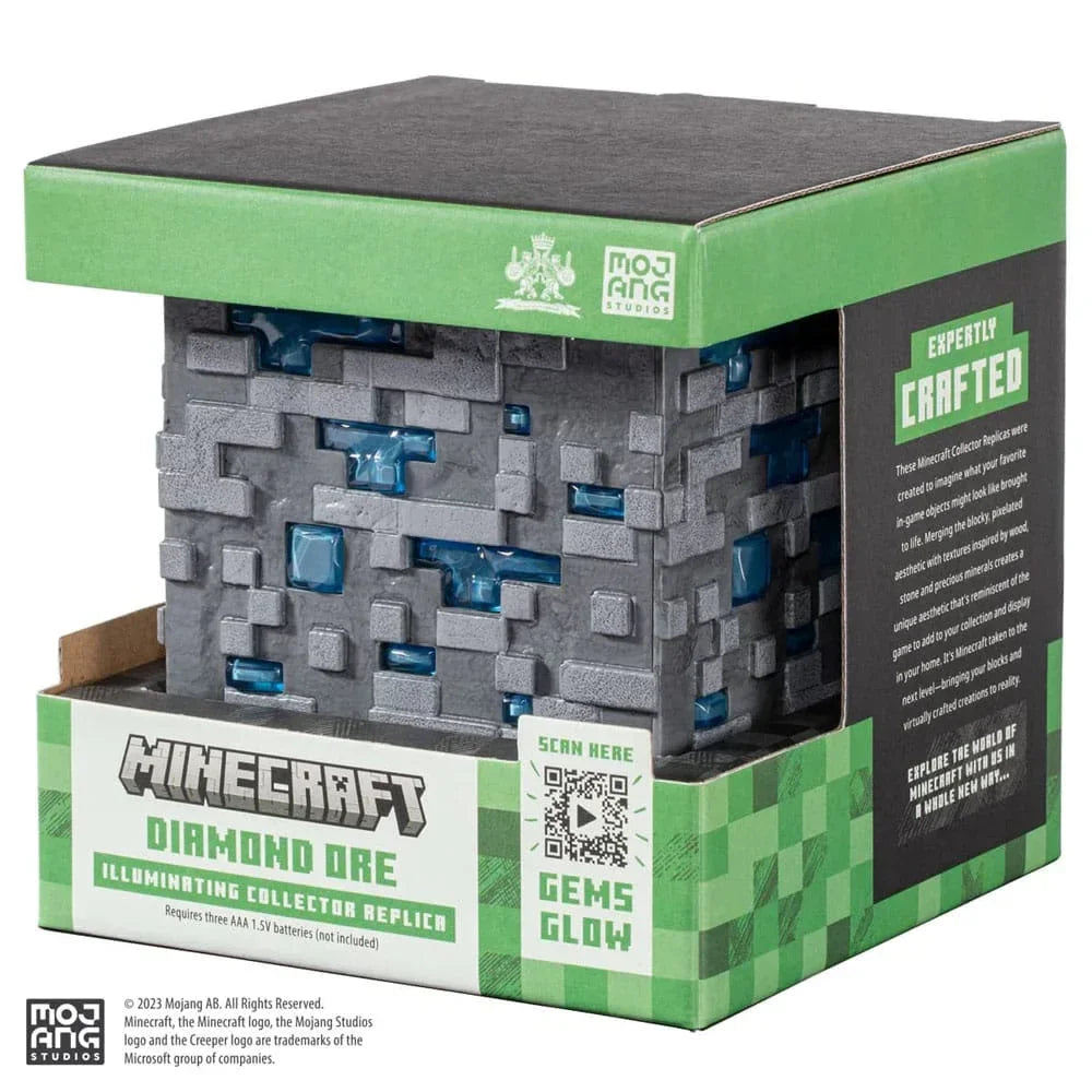 Minecraft Illuminerande Diamantmalm Kub 10 cm Noble Collection