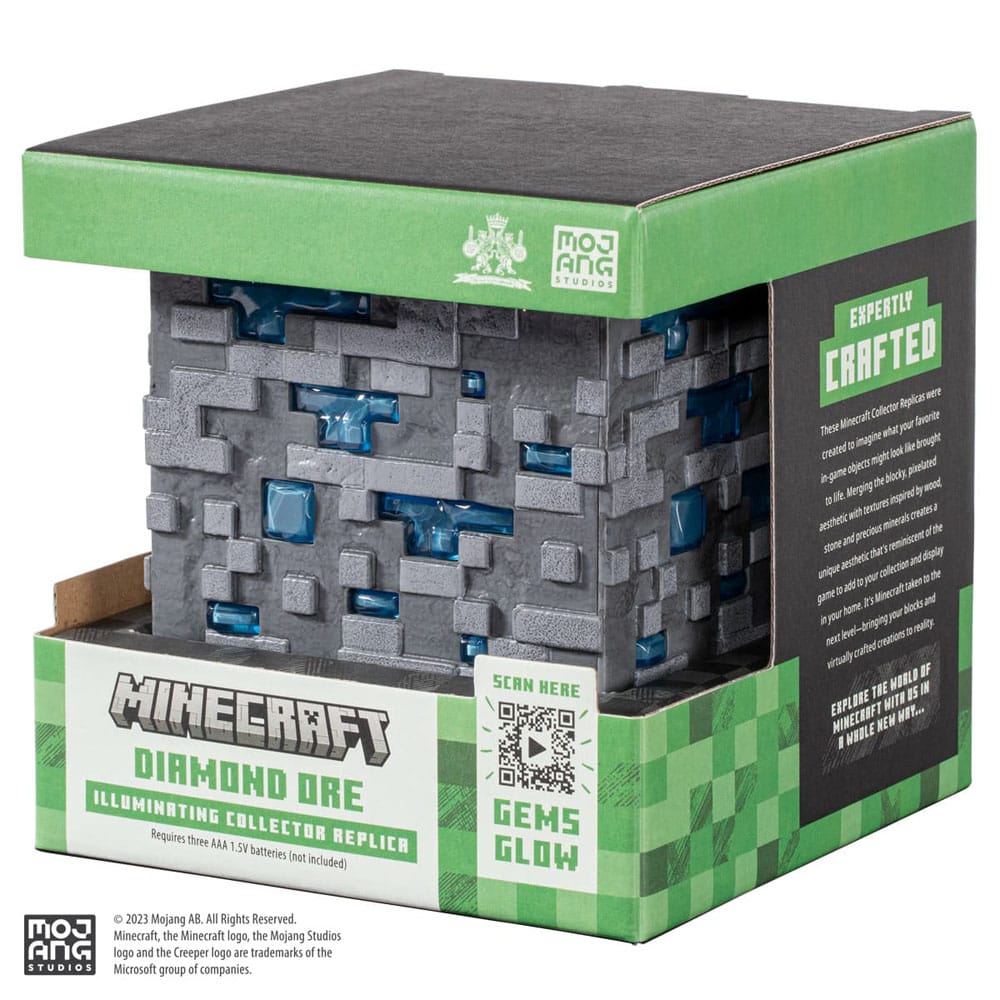 Minecraft Illuminerande Diamantmalm Kub 10 cm Noble Collection