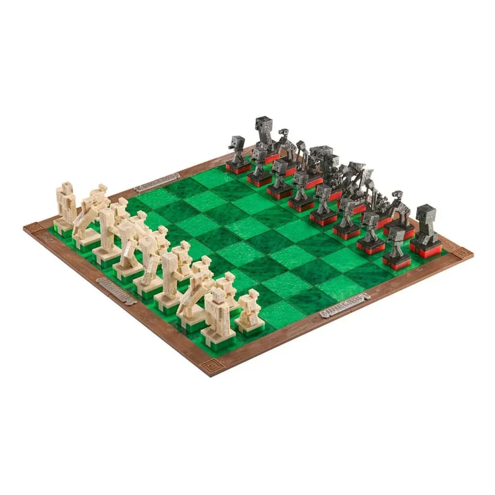 Minecraft Chess Set: Overworld Heroes vs. Enemies