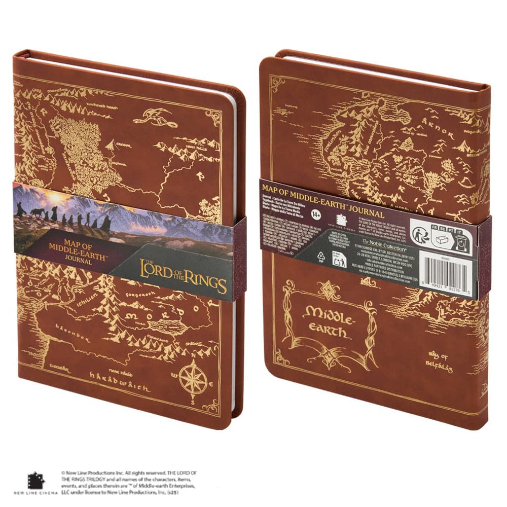 The Lord of the Rings Journal - Karta över Midgård, 240 sidor Noble Collection
