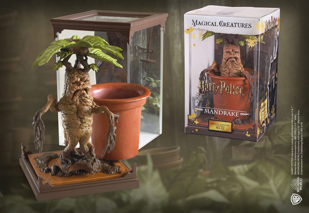 Harry Potter Mandrake Staty 13 cm - Handmålad Samlarobjekt Noble Collection