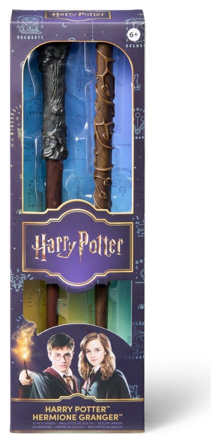 Harry Potter Rollspelsreplika Trollstavar 2-pack Harry Potter & Hermione Granger 31 cm
