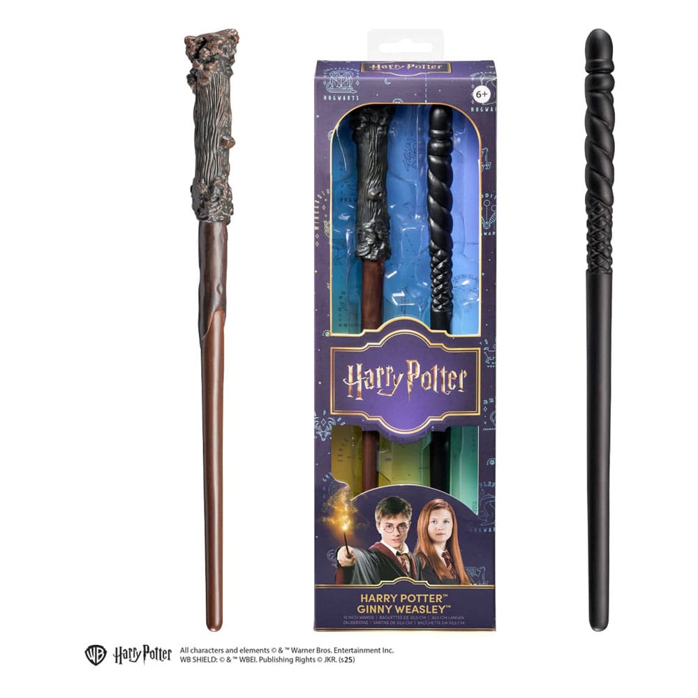 Harry Potter Rollspelsstavar Tvåpack - Harry Potter & Ginny Weasley 30 cm Noble Collection