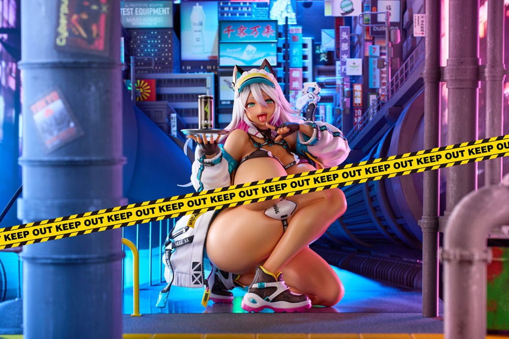 Original Karaktärs Figur 1/4 Meido-Busou: Ax Street ver. Pixel Philia Edition 37 cm Nocturnas