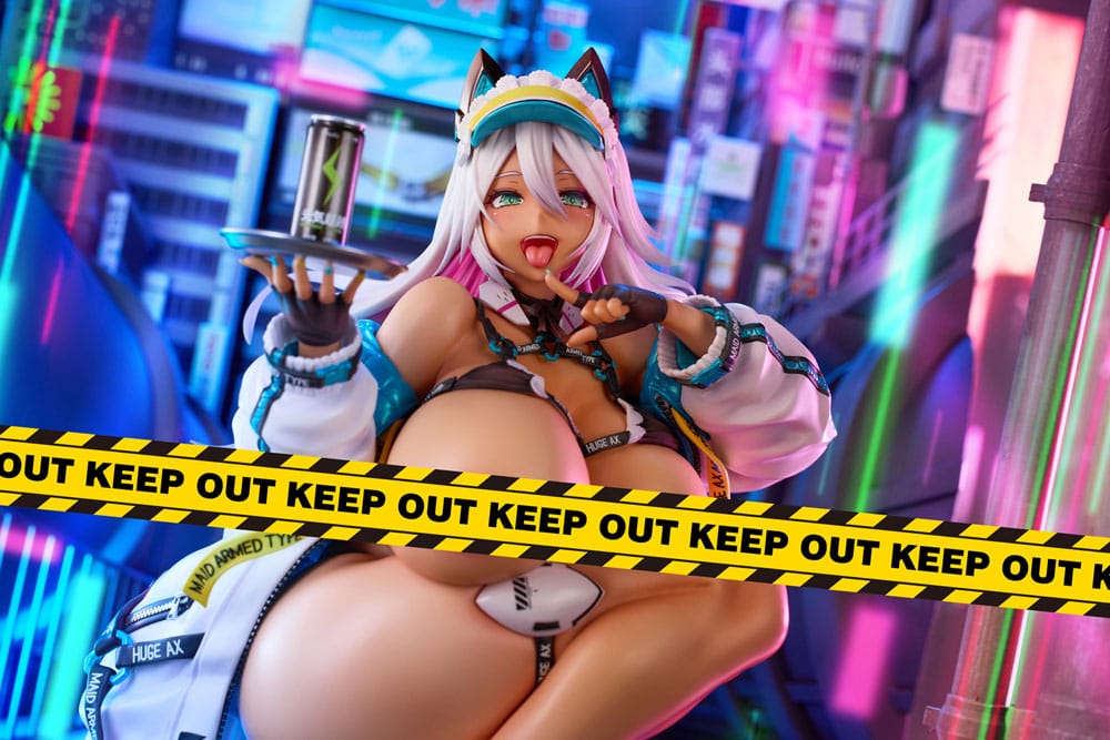 Original Karaktärs Figur 1/4 Meido-Busou: Ax Street ver. Pixel Philia Edition 37 cm Nocturnas