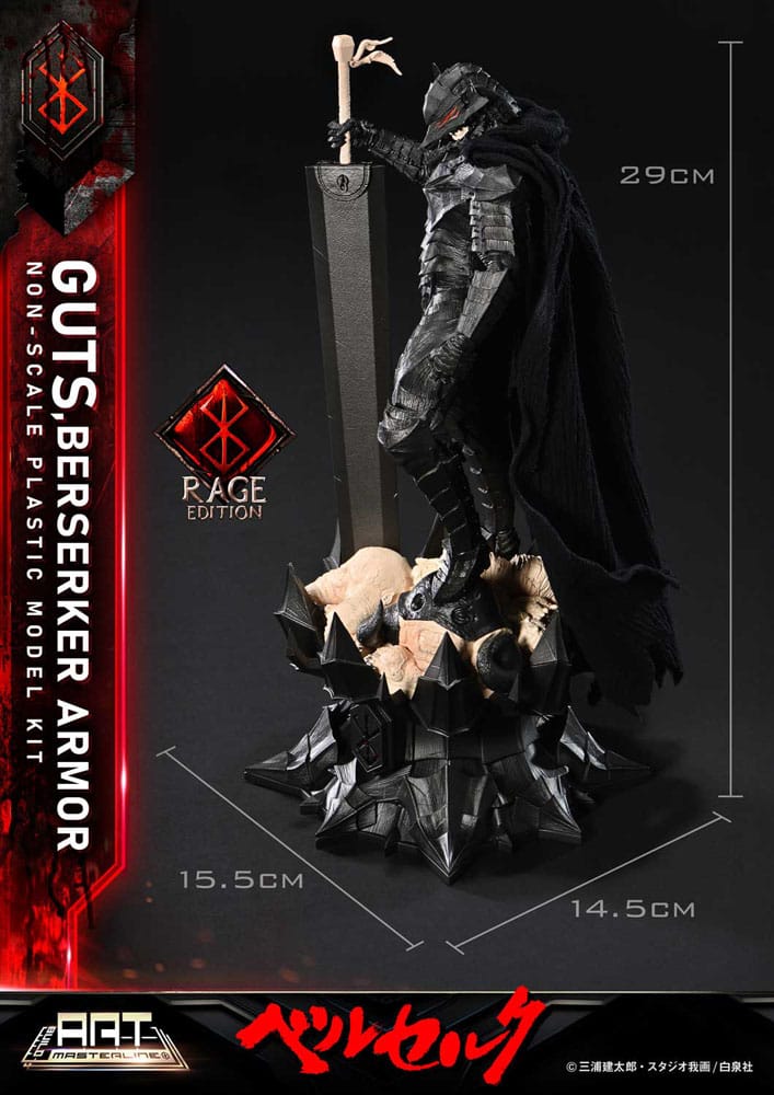 Berserk Plastbyggsats Art Masterline Modellkit Guts Berserker Armor Rage 30 cm Prime 1 Studio