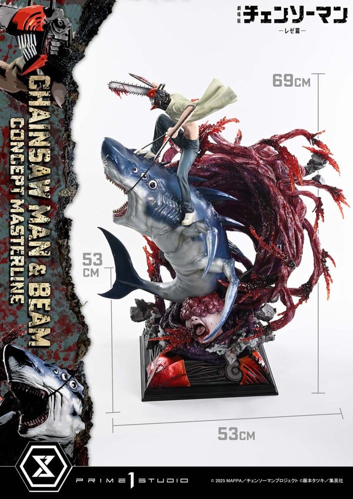 Chainsaw Man Concept Masterline Series Statue 1/6 Chainsaw Man & Beam 73 cm