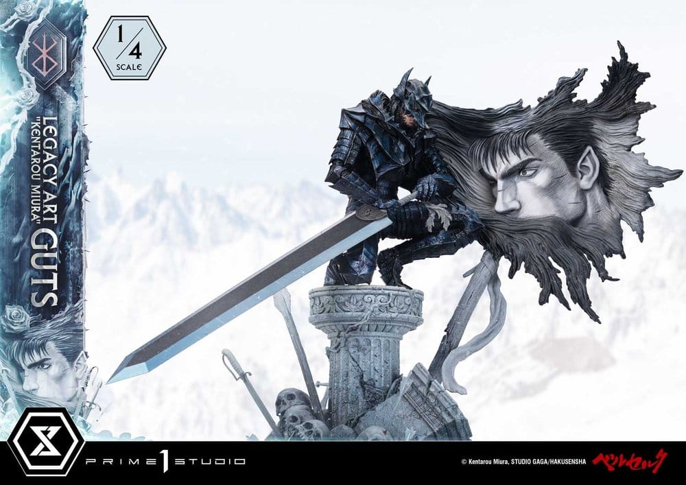 Berserk Legacy Art "Kentarou Miura" Statue 1/4 Guts Bonus Version 74 cm