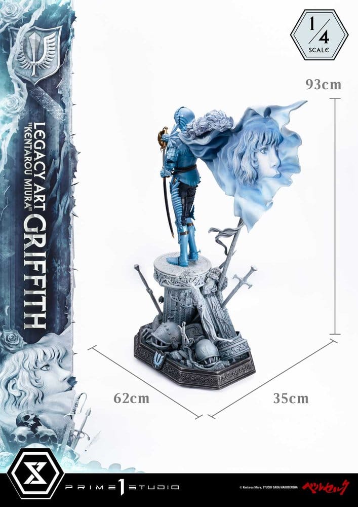 Berserk Legacy Art "Kentarou Miura" Statue 1/4 Griffith Bonus Version 93 cm