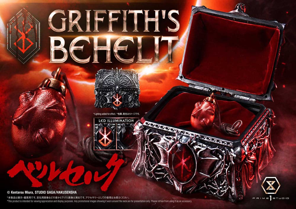 Berserk Life Scale Figur Griffith's Behelit 6 cm Prime 1 Studio