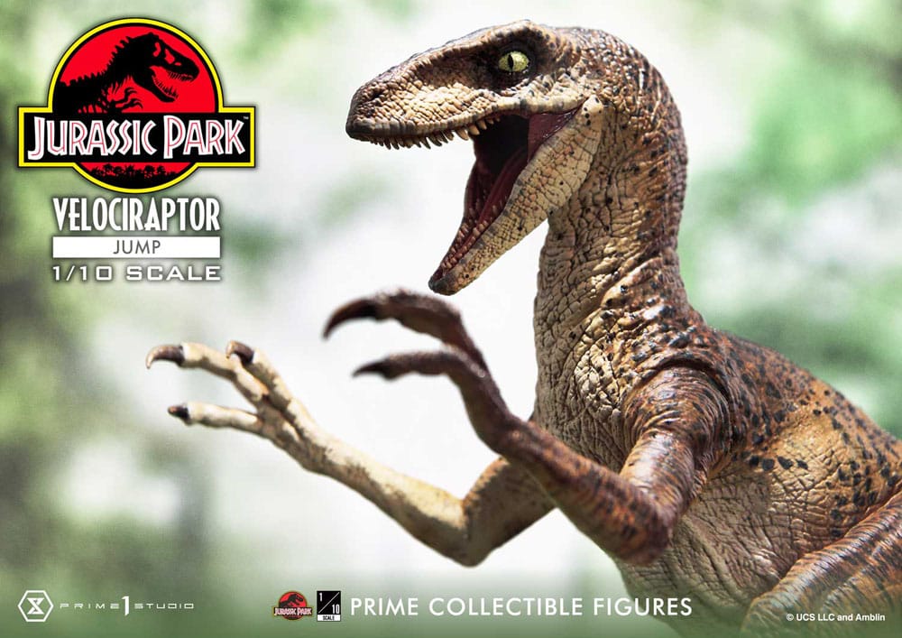Jurassic Park Prime Collectibles Figur 1/10 Velociraptor Jump 21 cm Prime 1 Studio