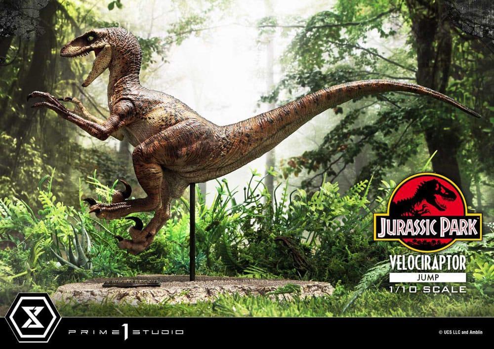 Jurassic Park Prime Collectibles Figur 1/10 Velociraptor Jump 21 cm Prime 1 Studio