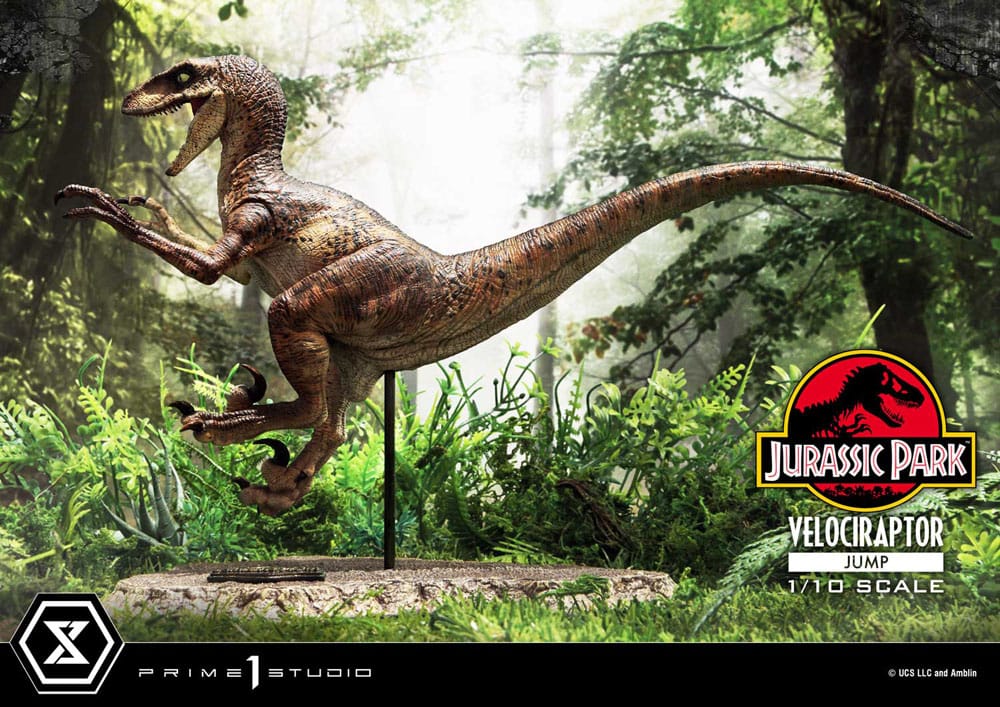 Jurassic Park Prime Collectibles Figur 1/10 Velociraptor Jump 21 cm Prime 1 Studio