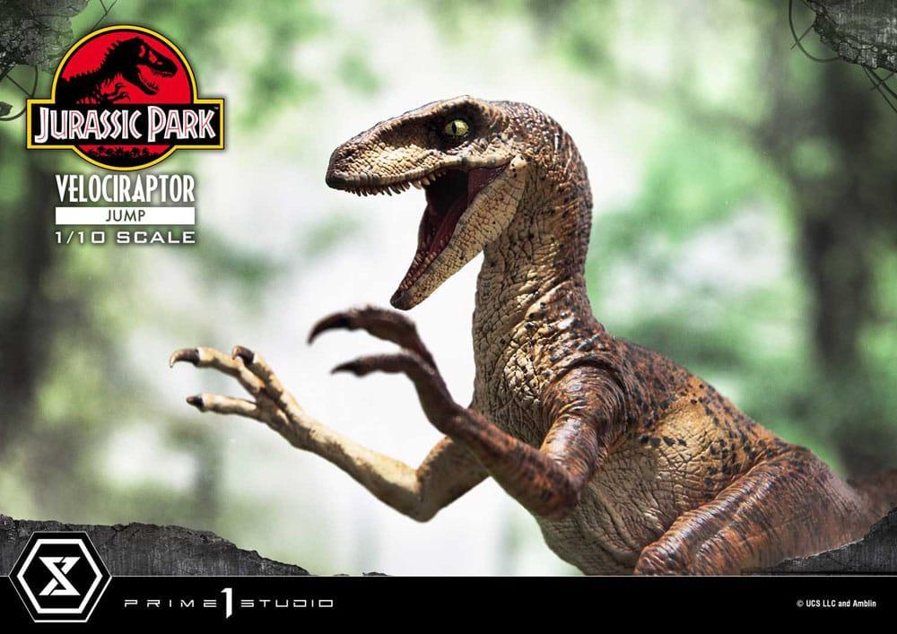 Jurassic Park Prime Collectibles Figur 1/10 Velociraptor Jump 21 cm Prime 1 Studio