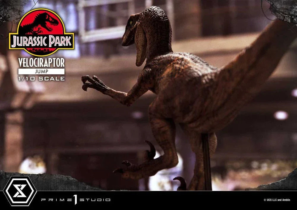 Jurassic Park Prime Collectibles Figur 1/10 Velociraptor Jump 21 cm Prime 1 Studio
