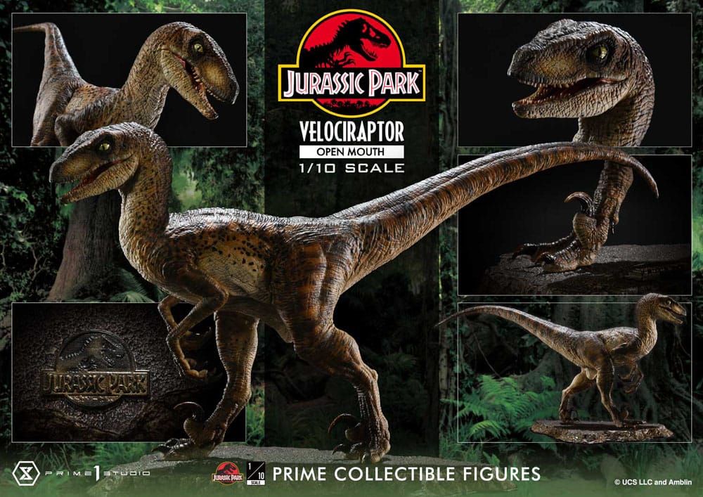 Jurassic Park Prime Collectibles Figur 1/10 Velociraptor Open Mouth 19 cm Prime 1 Studio