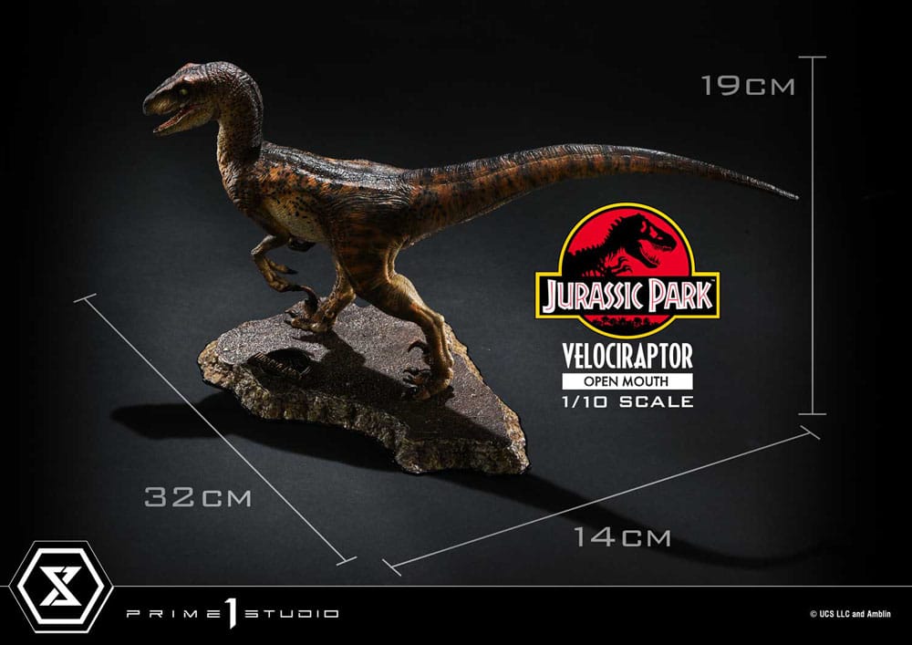 Jurassic Park Prime Collectibles Figur 1/10 Velociraptor Open Mouth 19 cm Prime 1 Studio