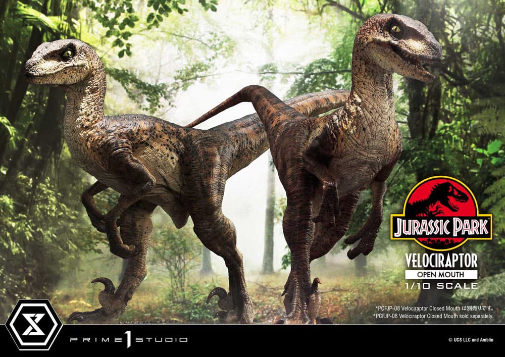 Jurassic Park Prime Collectibles Figur 1/10 Velociraptor Open Mouth 19 cm Prime 1 Studio