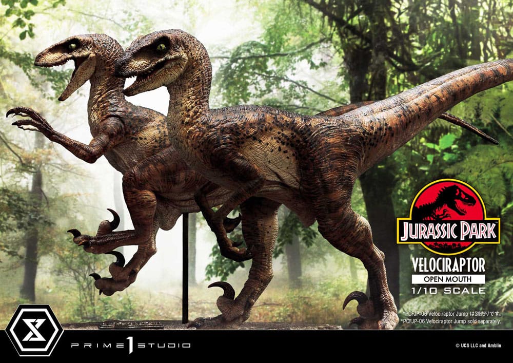 Jurassic Park Prime Collectibles Figur 1/10 Velociraptor Open Mouth 19 cm Prime 1 Studio