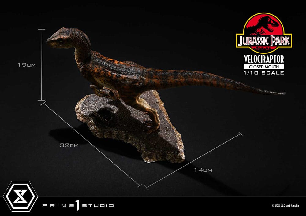 Jurassic Park Prime Collectibles Figur 1/10 Velociraptor Closed Mouth 19 cm Prime 1 Studio