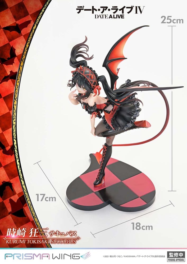 Date A Live Prisma Wing PVC Figure 1/7 Kurumi Tokisaki Succubus 25 cm
