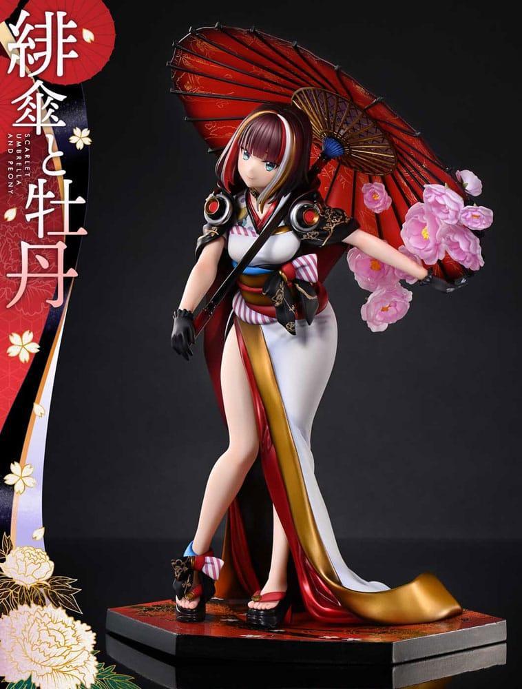 Original Illustration av Fuzichoco Prisma Wing PVC Figur 1/7 Scarlet Umbrella och Peony 28 cm Prime 1 Studio