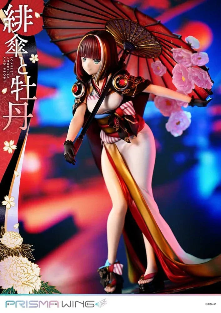 Original Illustration av Fuzichoco Prisma Wing PVC Figur 1/7 Scarlet Umbrella och Peony 28 cm Prime 1 Studio