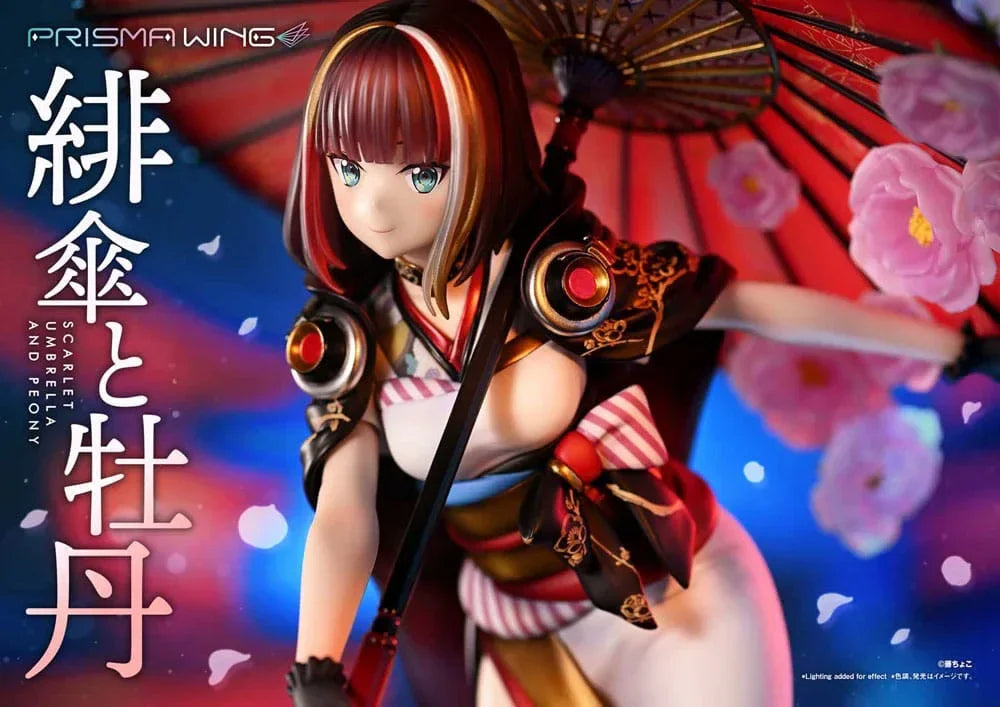 Original Illustration av Fuzichoco Prisma Wing PVC Figur 1/7 Scarlet Umbrella och Peony 28 cm Prime 1 Studio