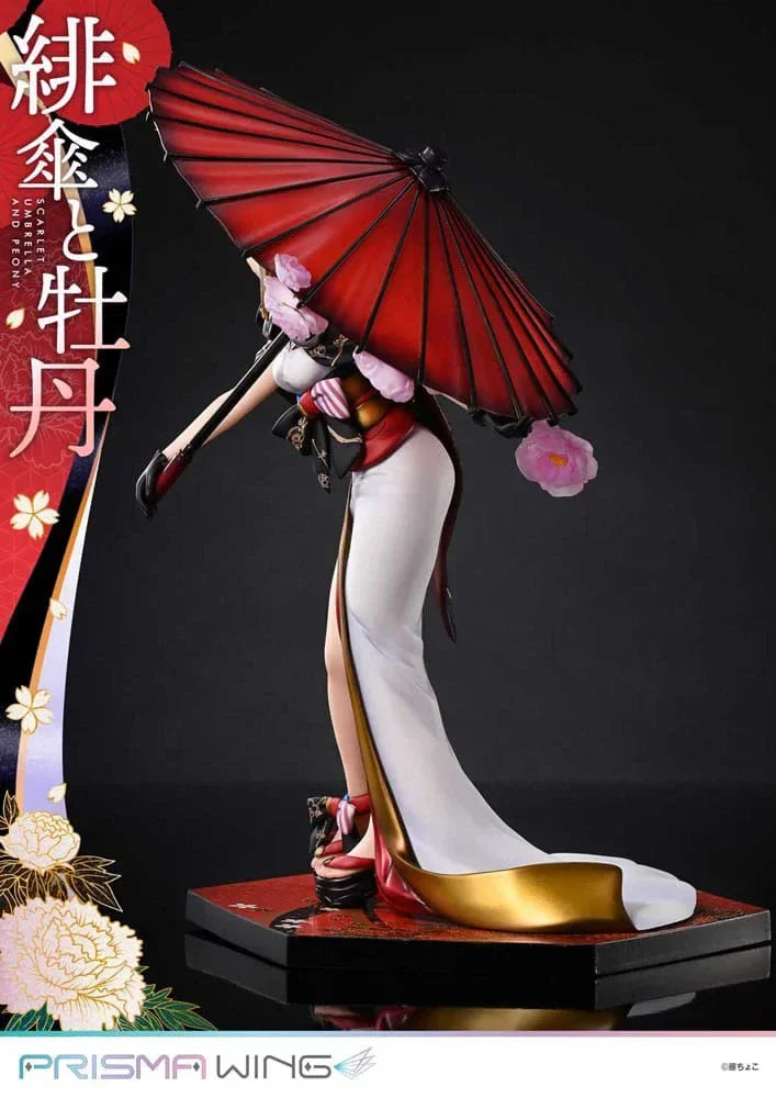 Original Illustration av Fuzichoco Prisma Wing PVC Figur 1/7 Scarlet Umbrella och Peony 28 cm Prime 1 Studio