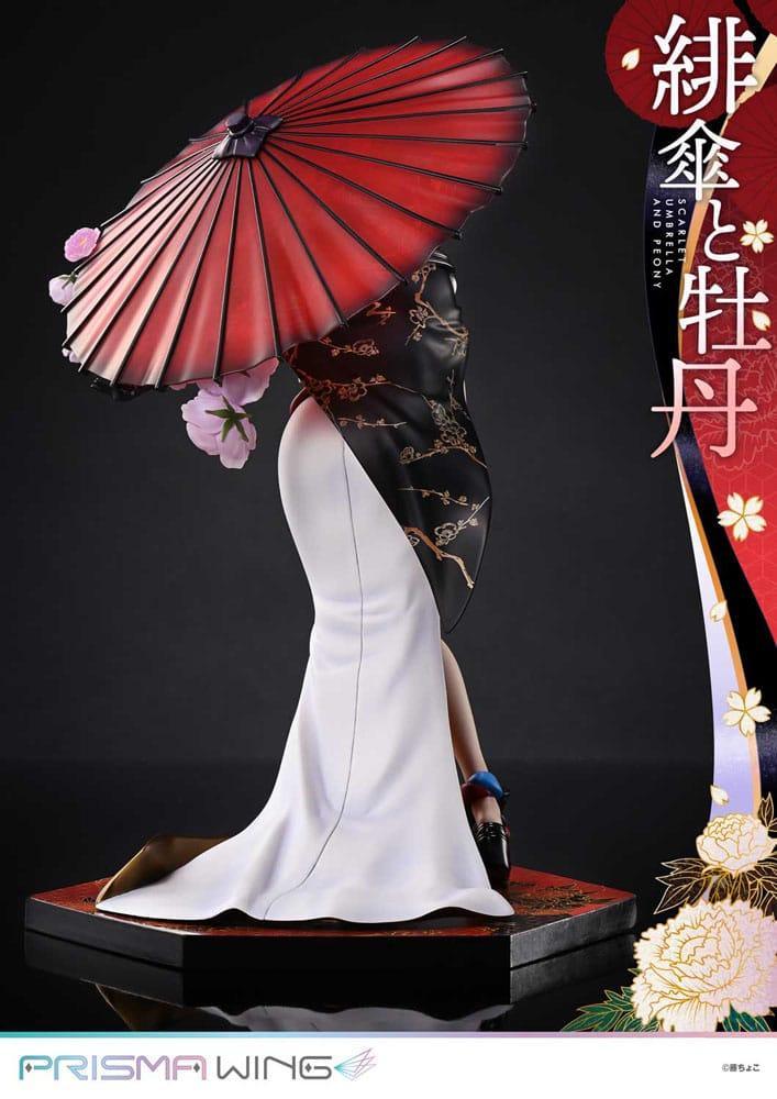 Original Illustration av Fuzichoco Prisma Wing PVC Figur 1/7 Scarlet Umbrella och Peony 28 cm Prime 1 Studio