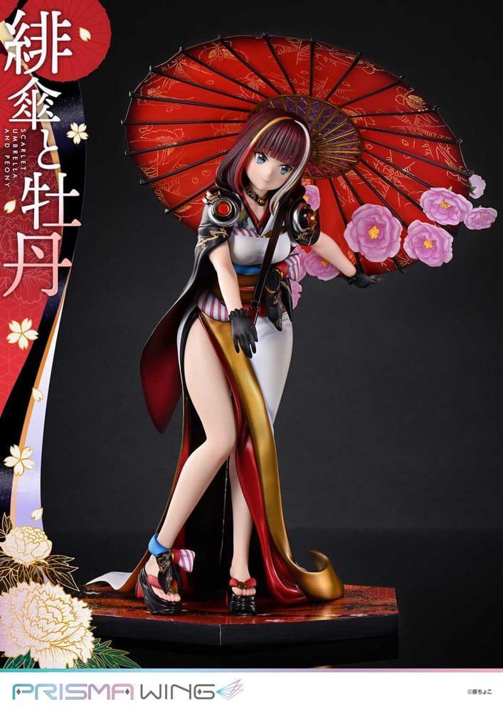 Original Illustration av Fuzichoco Prisma Wing PVC Figur 1/7 Scarlet Umbrella och Peony 28 cm Prime 1 Studio