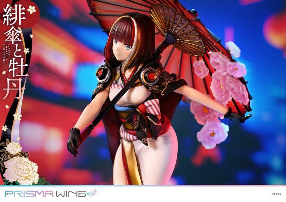 Original Illustration av Fuzichoco Prisma Wing PVC Figur 1/7 Scarlet Umbrella och Peony 28 cm Prime 1 Studio
