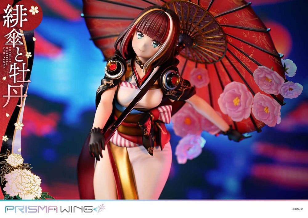 Original Illustration av Fuzichoco Prisma Wing PVC Figur 1/7 Scarlet Umbrella och Peony 28 cm Prime 1 Studio