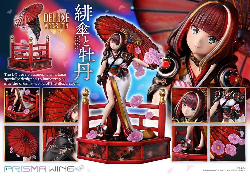 Original Illustration av Fuzichoco Prisma Wing PVC Figur 1/7 Scarlet Umbrella och Peony Deluxe Version 32 cm Prime 1 Studio