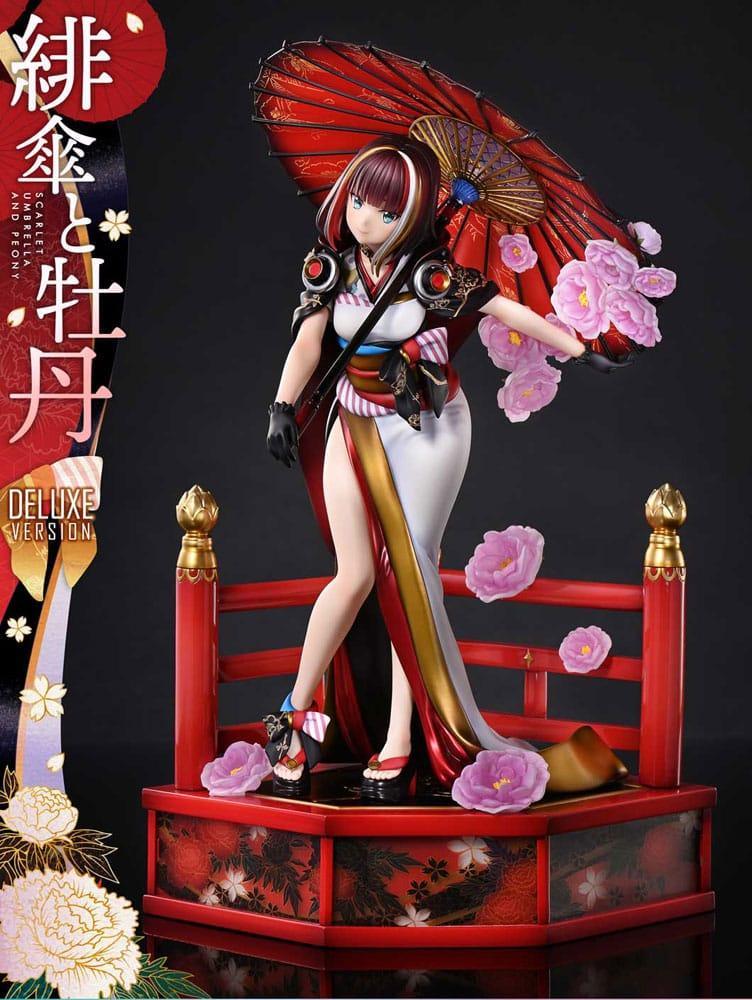 Original Illustration av Fuzichoco Prisma Wing PVC Figur 1/7 Scarlet Umbrella och Peony Deluxe Version 32 cm Prime 1 Studio