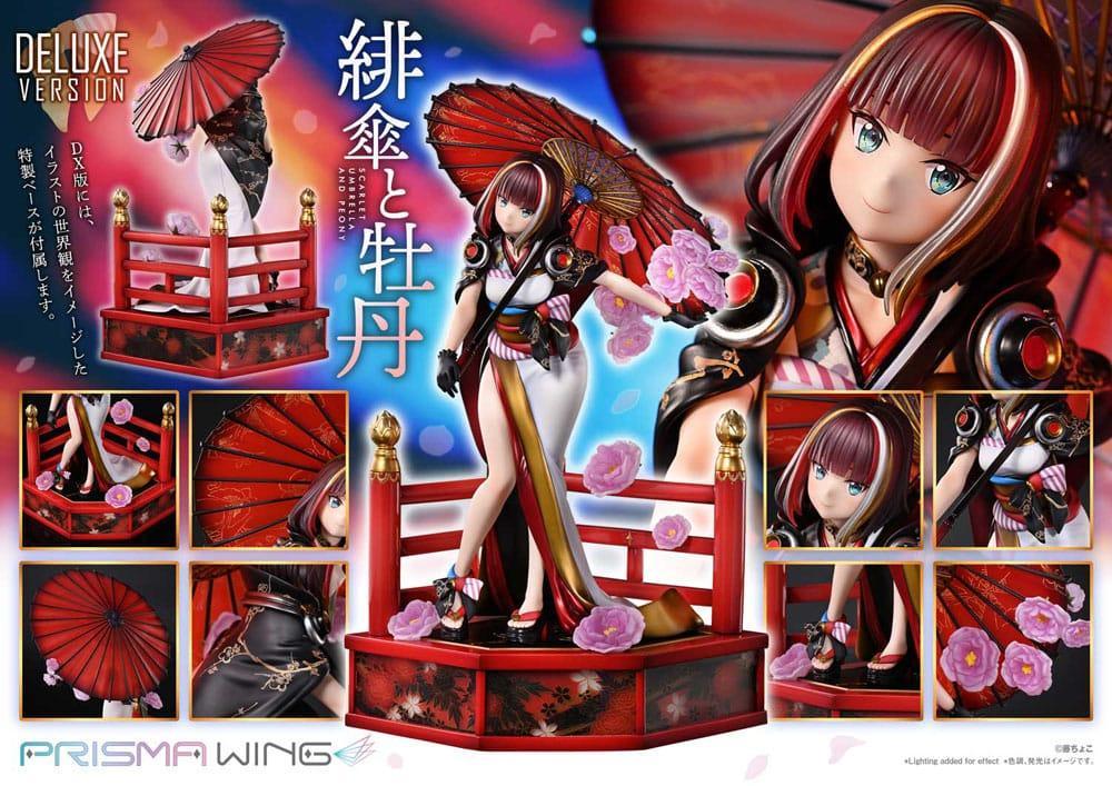 Original Illustration av Fuzichoco Prisma Wing PVC Figur 1/7 Scarlet Umbrella och Peony Deluxe Version 32 cm Prime 1 Studio