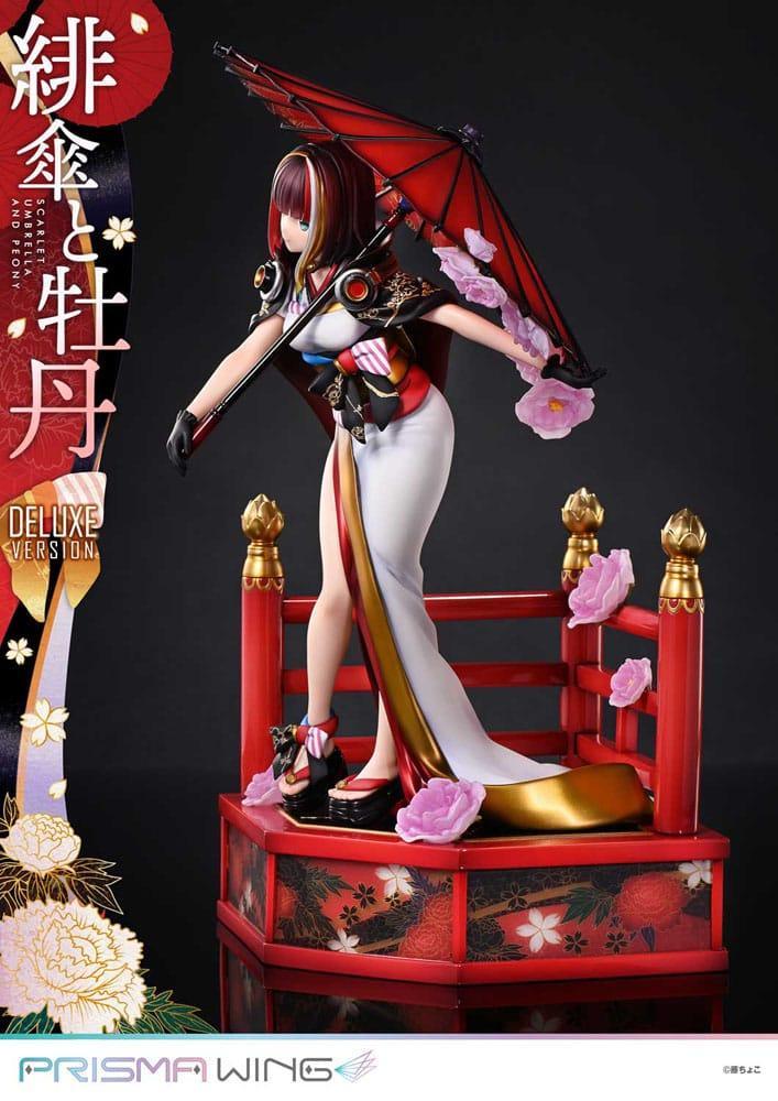 Original Illustration av Fuzichoco Prisma Wing PVC Figur 1/7 Scarlet Umbrella och Peony Deluxe Version 32 cm Prime 1 Studio